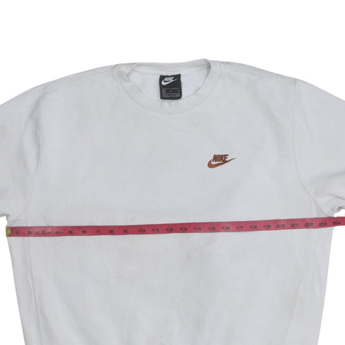 Nike Women White Crew Neck Pullover Sweatshirt Size M