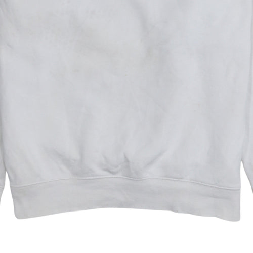 Nike Women White Crew Neck Pullover Sweatshirt Size M