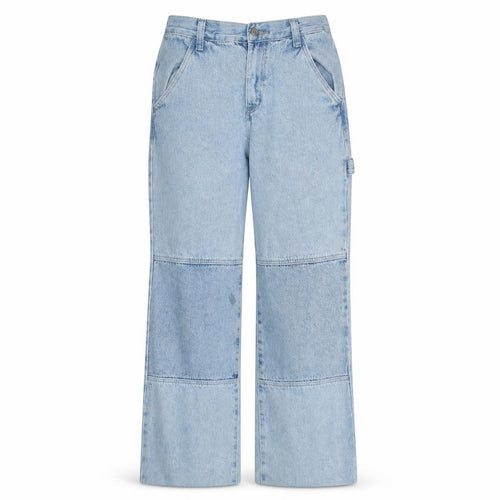 Simple Society Women's Blue Straight Leg Light Wash Jeans Size 8