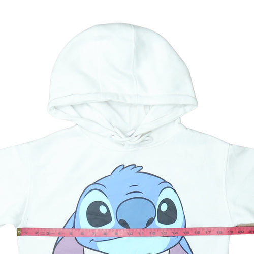 Disney Primark Cares Womens White Stitch Hoodie 2XS Pullover