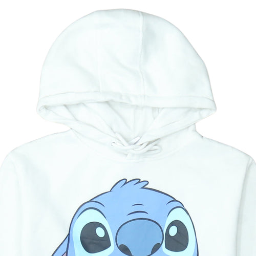 Disney Primark Cares Womens White Stitch Hoodie 2XS Pullover