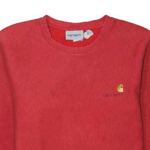 Carhartt Men's Red Crew Neck Pullover Sweatshirt Size S