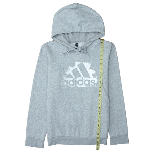 Adidas Women Grey Pullover Hoodie Size 12-14 Casual Sportswear