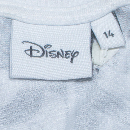 Disney Womens Grey Mickey Mouse Print Pullover Sweatshirt Size 14