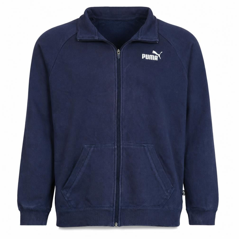 Puma Men's Blue Full Zip Sweatshirt Size L Regular Fit Sports Style