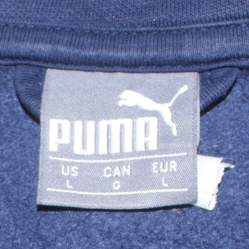 Puma Men's Blue Full Zip Sweatshirt Size L Regular Fit Sports Style