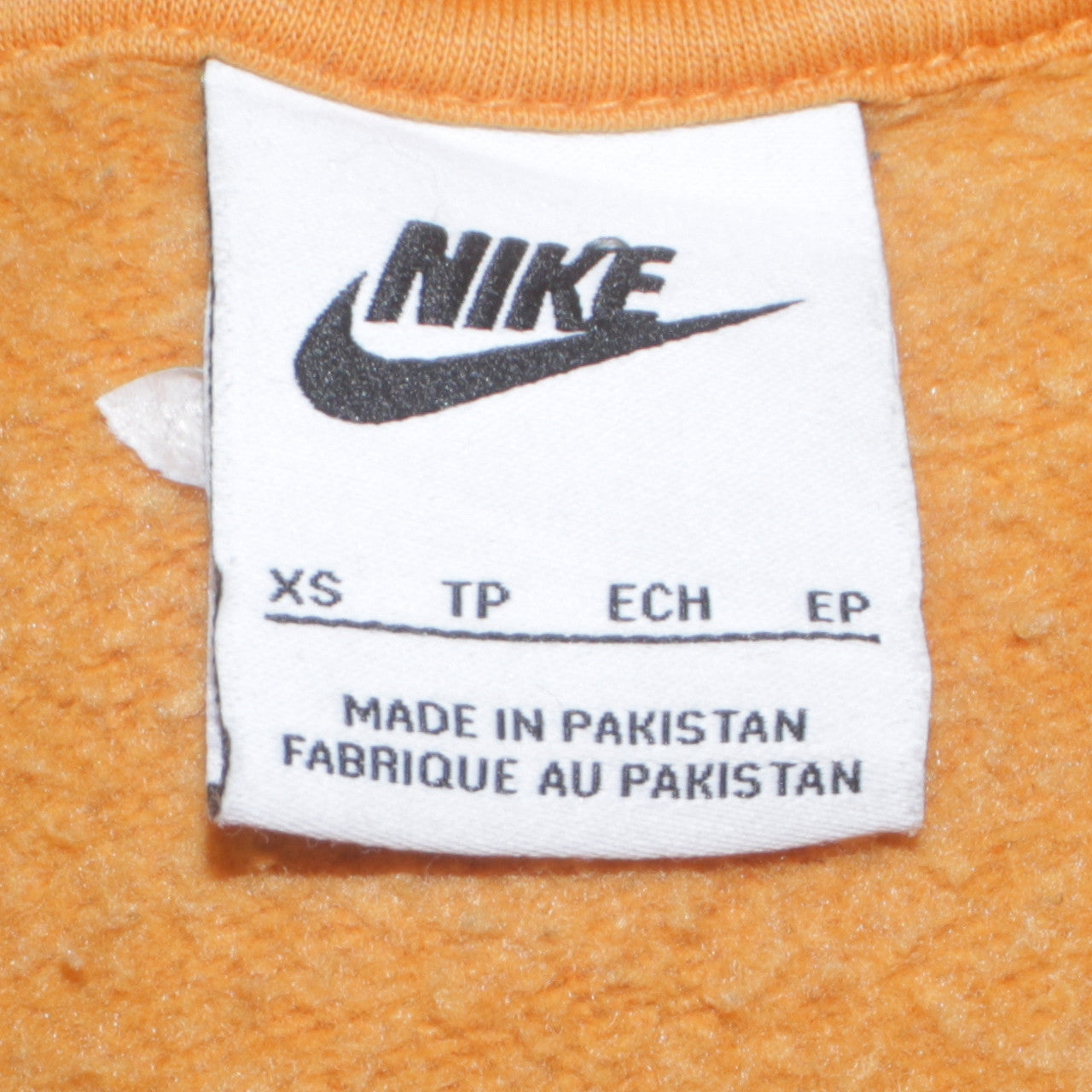 Nike Women's Orange XS Pullover Sweatshirt Crew Neck Casual Cotton