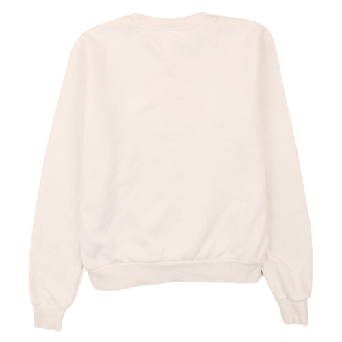Fila Womens Ivory Sweatshirt 3XS Crew Neck Pullover Logo Classic