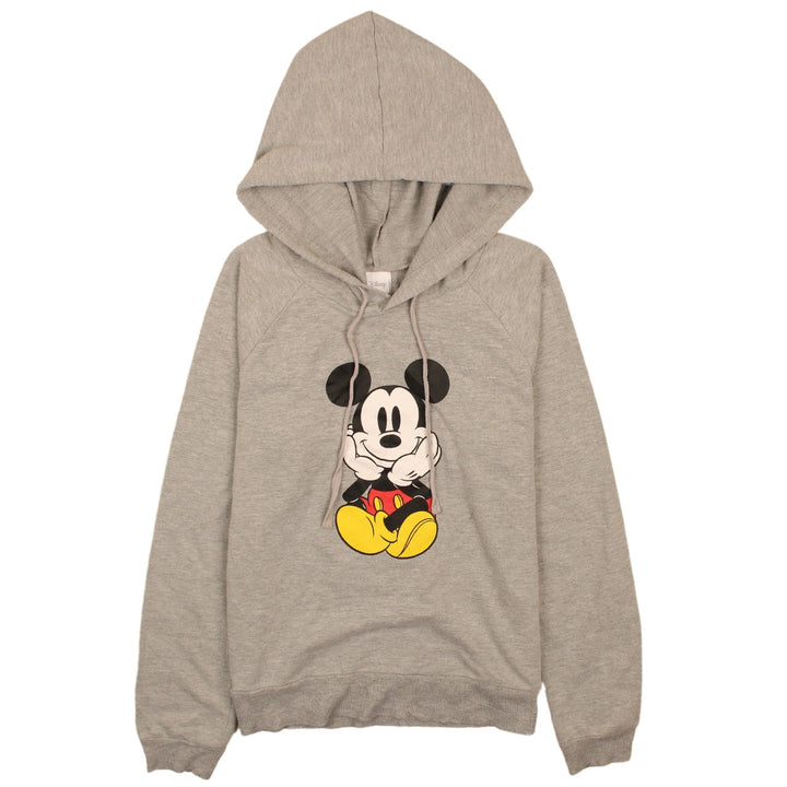 Disney Women Grey Mickey Mouse Pullover Hoodie Size M