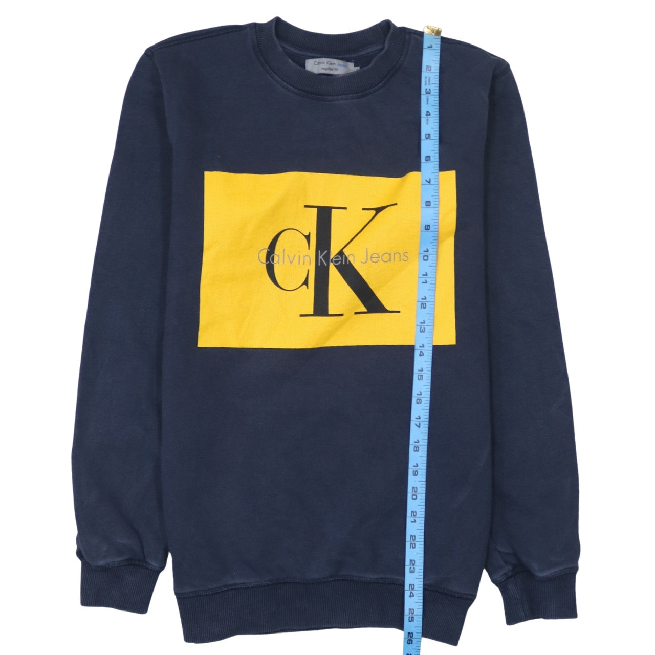 Calvin Klein Jeans Men's Blue Logo Sweatshirt Size S Regular Fit