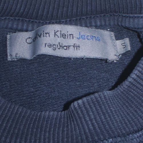 Calvin Klein Jeans Men's Blue Logo Sweatshirt Size S Regular Fit