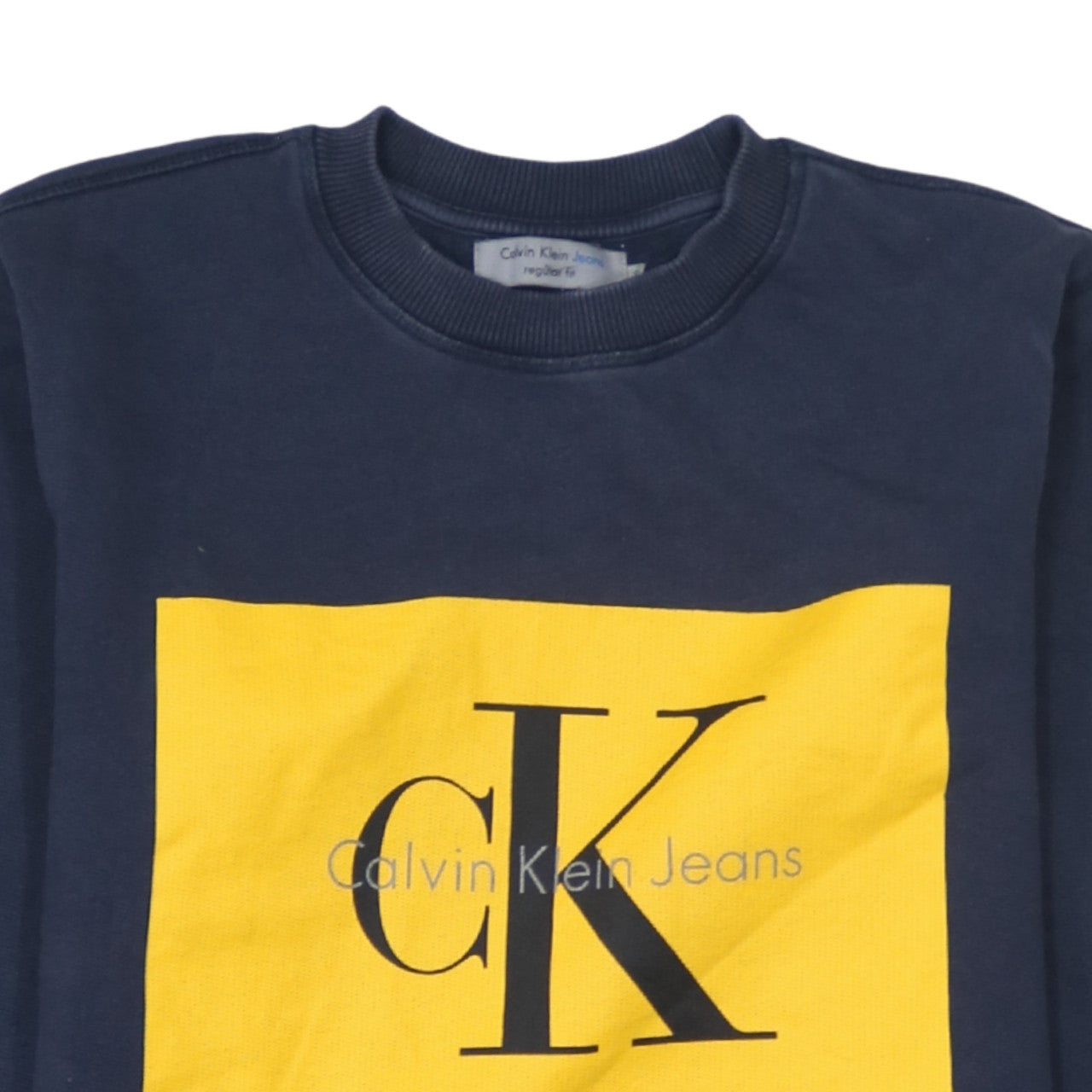 Calvin Klein Jeans Men's Blue Logo Sweatshirt Size S Regular Fit