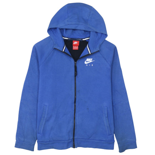 Nike Boys Blue Full Zip Hoodie Air Logo 13-15 Years Fleece