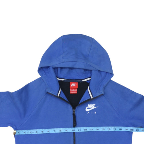 Nike Boys Blue Full Zip Hoodie Air Logo 13-15 Years Fleece