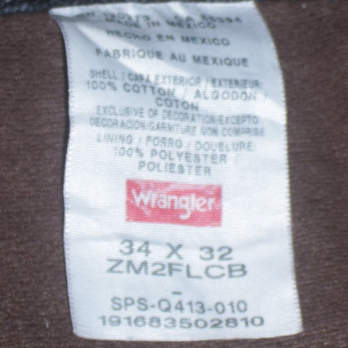 Wrangler Men's Black Denim Chino Shorts Size 34 Regular Fit