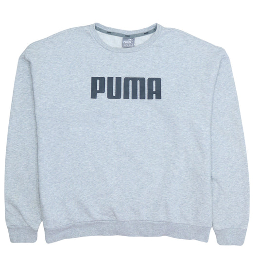 Puma Womens Grey Logo Crew Neck Sweatshirt Size 16 XL