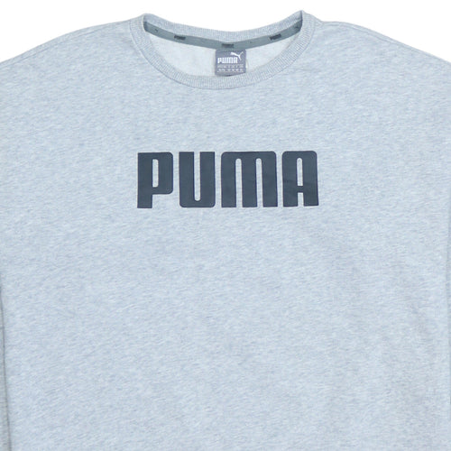 Puma Womens Grey Logo Crew Neck Sweatshirt Size 16 XL