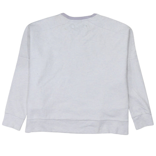 Adidas Women Beige Crew Neck Pullover Sweatshirt Size 14