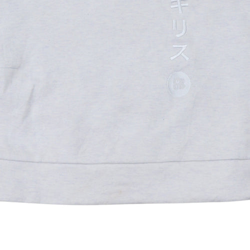 Adidas Women Beige Crew Neck Pullover Sweatshirt Size 14
