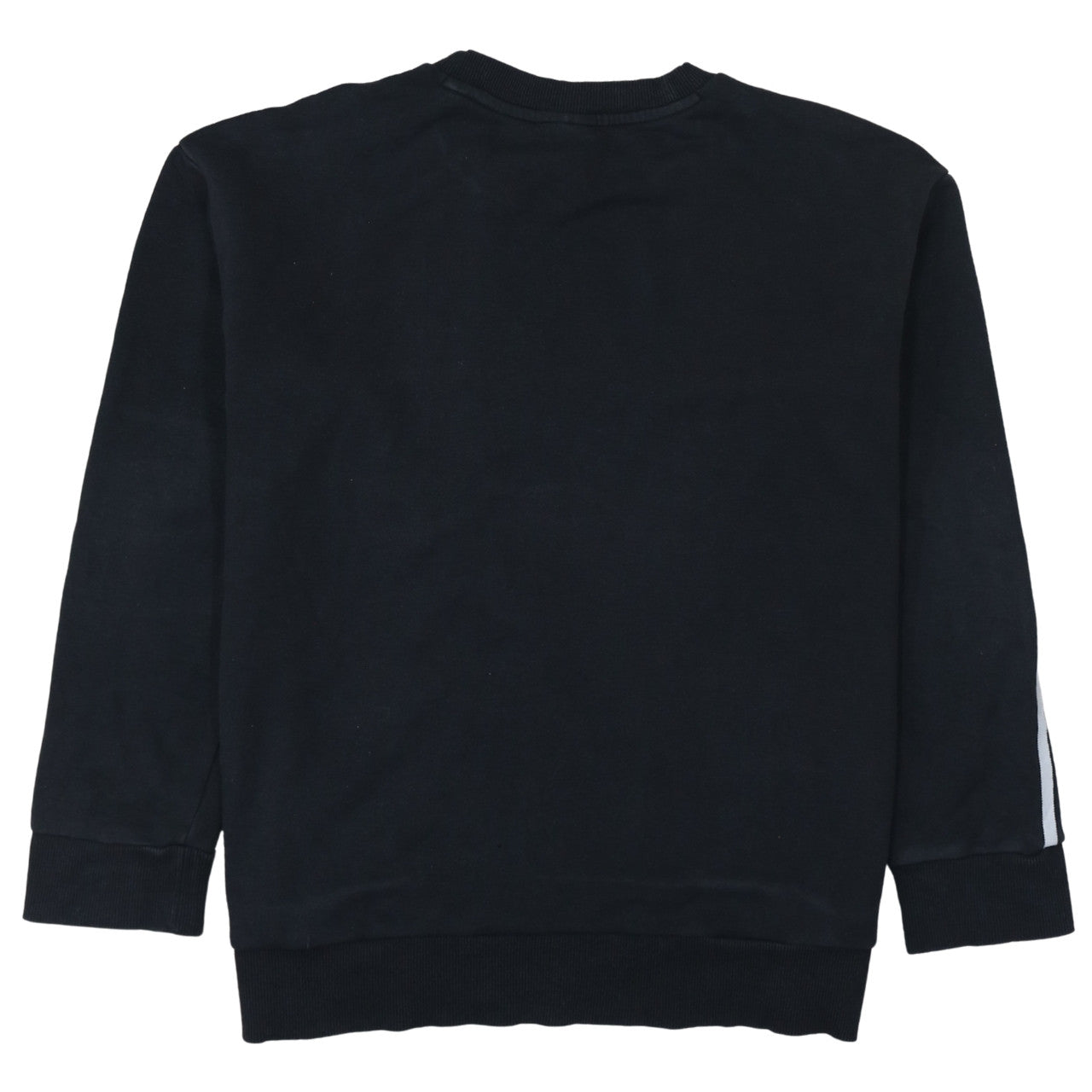 Adidas Women Black Crew Neck Pullover Sweatshirt Size 10 Classic Sporty Style