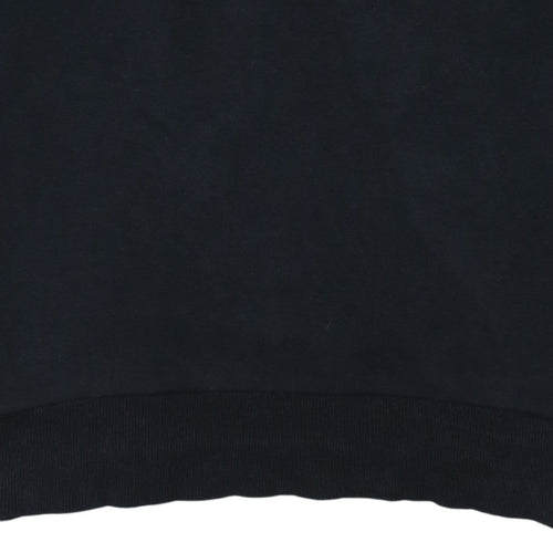 Adidas Women Black Crew Neck Pullover Sweatshirt Size 10 Classic Sporty Style