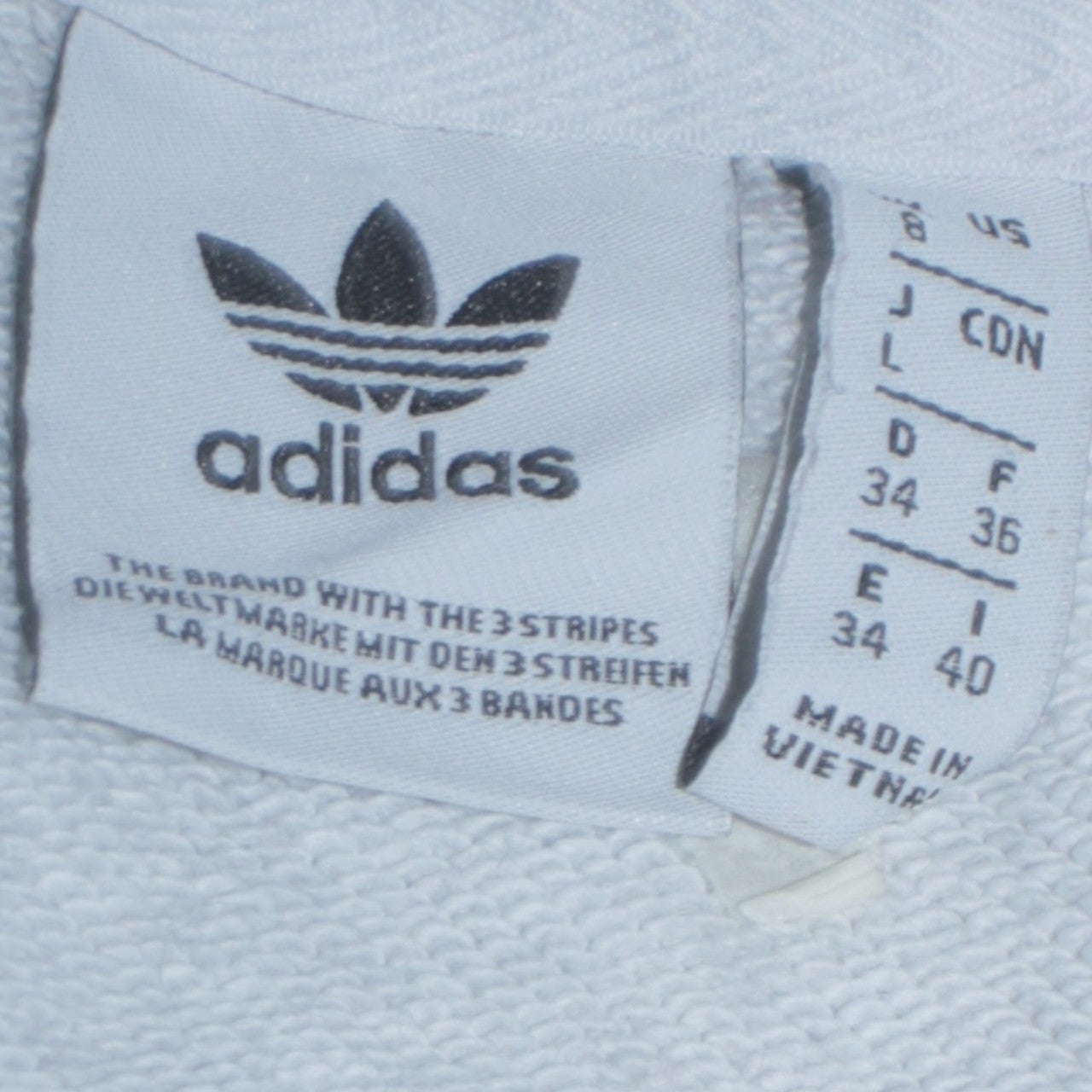 Adidas Women White Crew Neck Pullover Sweatshirt Size 8