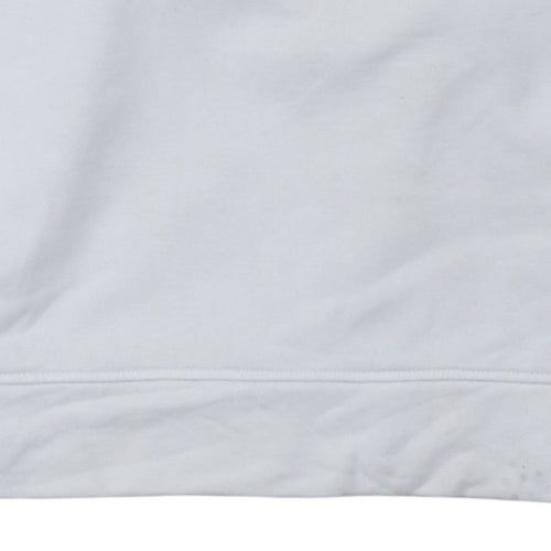 Adidas Women White Crew Neck Pullover Sweatshirt Size 8