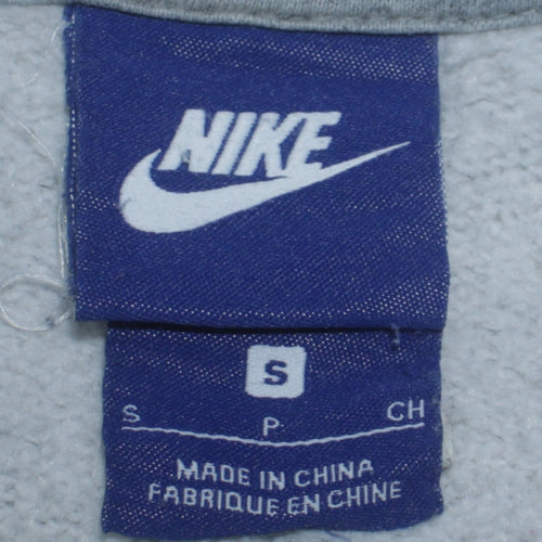 Nike Men's Grey Pullover Hoodie Size S Fleece Hooded Sweatshirt
