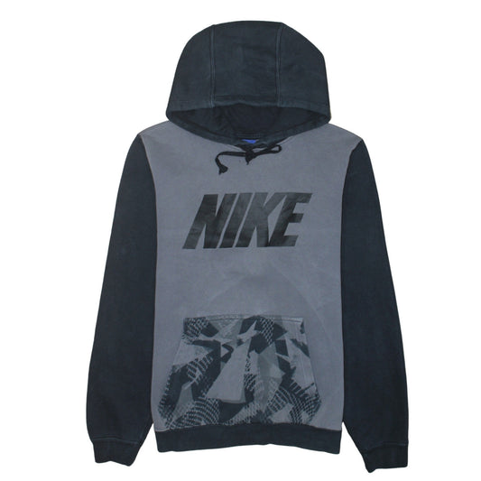 Nike Men's Grey Pullover Hoodie Small Graphic Fleece Sweatshirt