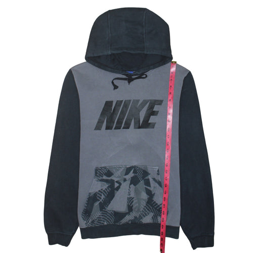 Nike Men's Grey Pullover Hoodie Small Graphic Fleece Sweatshirt