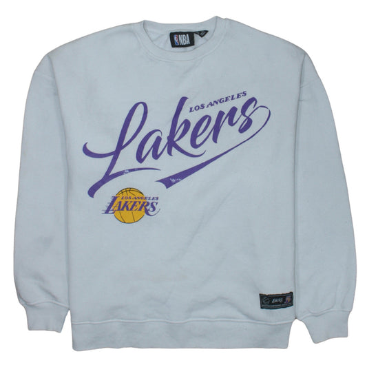 Primark NBA Los Angeles Lakers White Sweatshirt Womens M 12/14 Graphic Print