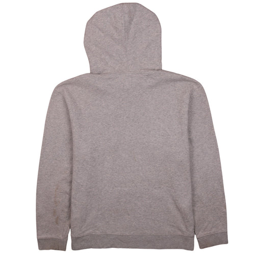 GAP Men's Grey Logo Pullover Hoodie Size L Fleece Cotton Blend