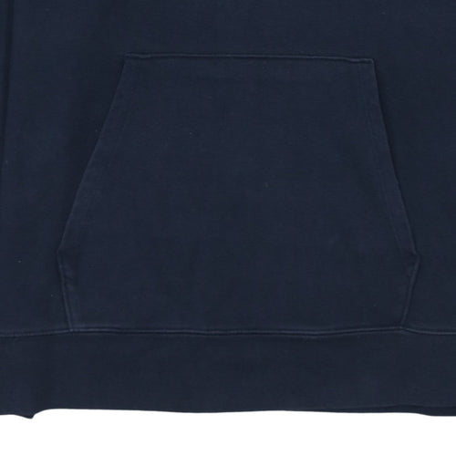 Champion Mens Blue Pullover Hoodie L Embroidered Logo Fleece