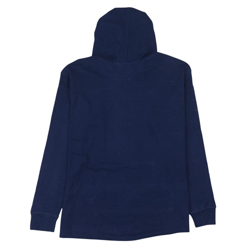 Champion Womens Navy Blue Pullover Hoodie Size L Cotton Logo Athleticwear