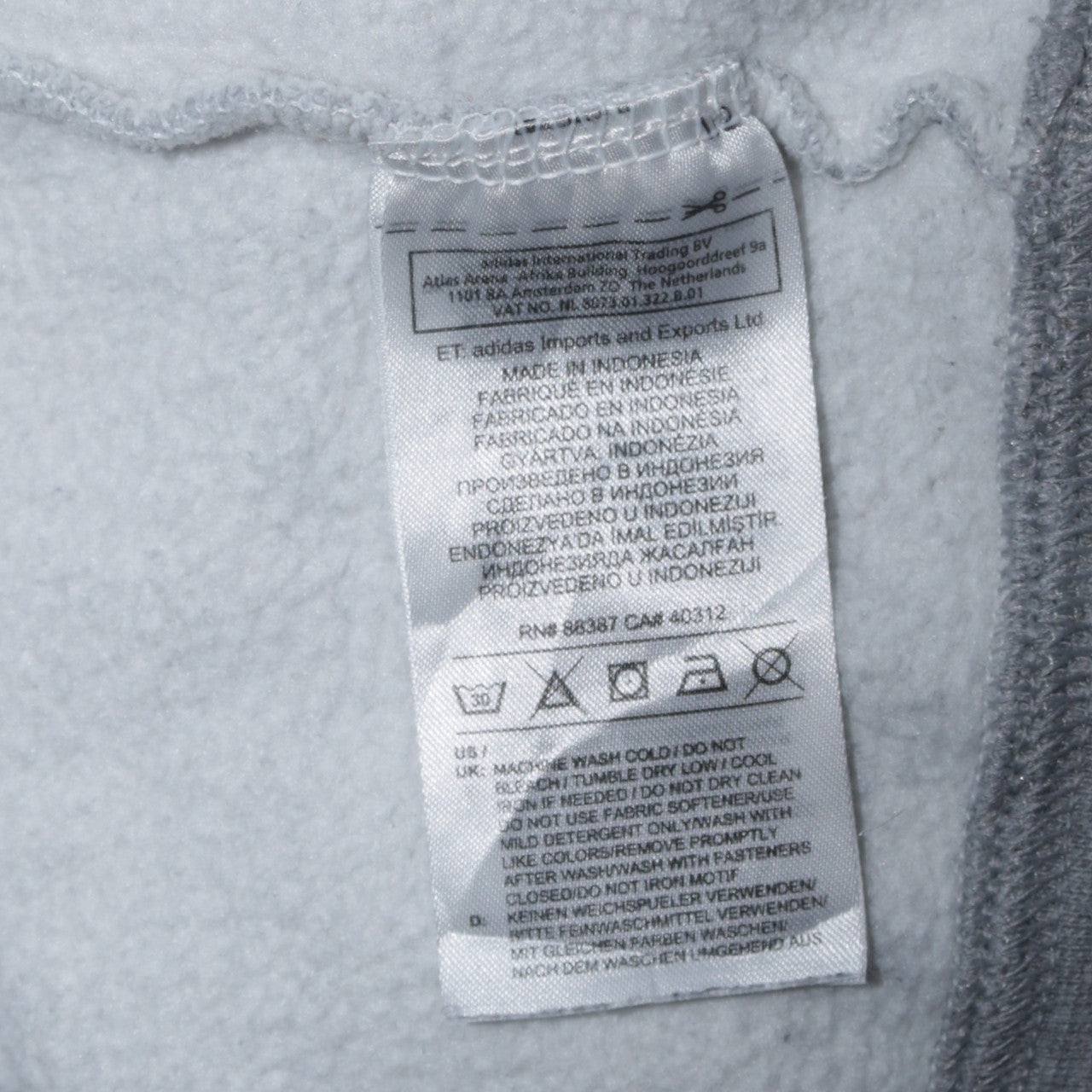 Adidas Men's Grey XL 1/2 Zip Hoodie With Logo Tape Detail