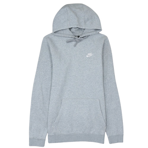 Nike Men Grey Pullover Hoodie Small Regular Fit Sports Fleece