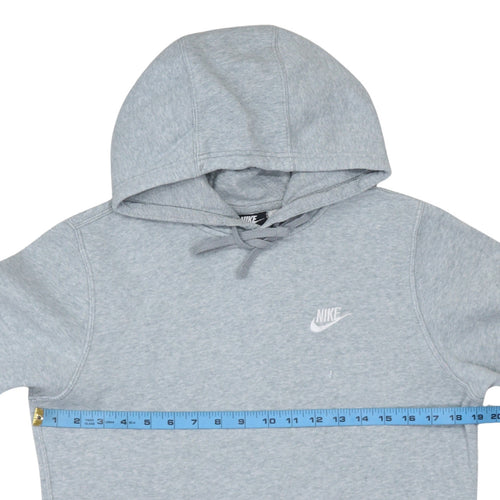Nike Men Grey Pullover Hoodie Small Regular Fit Sports Fleece
