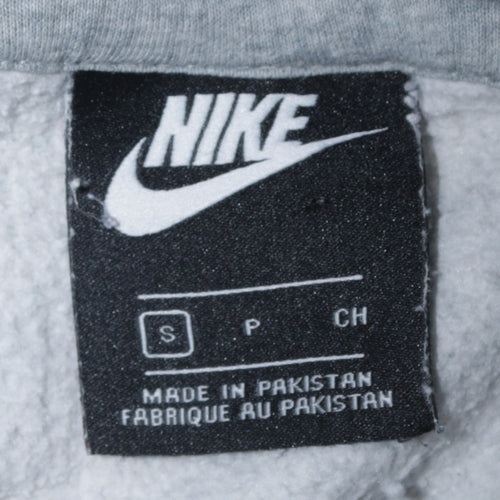 Nike Men Grey Pullover Hoodie Small Regular Fit Sports Fleece