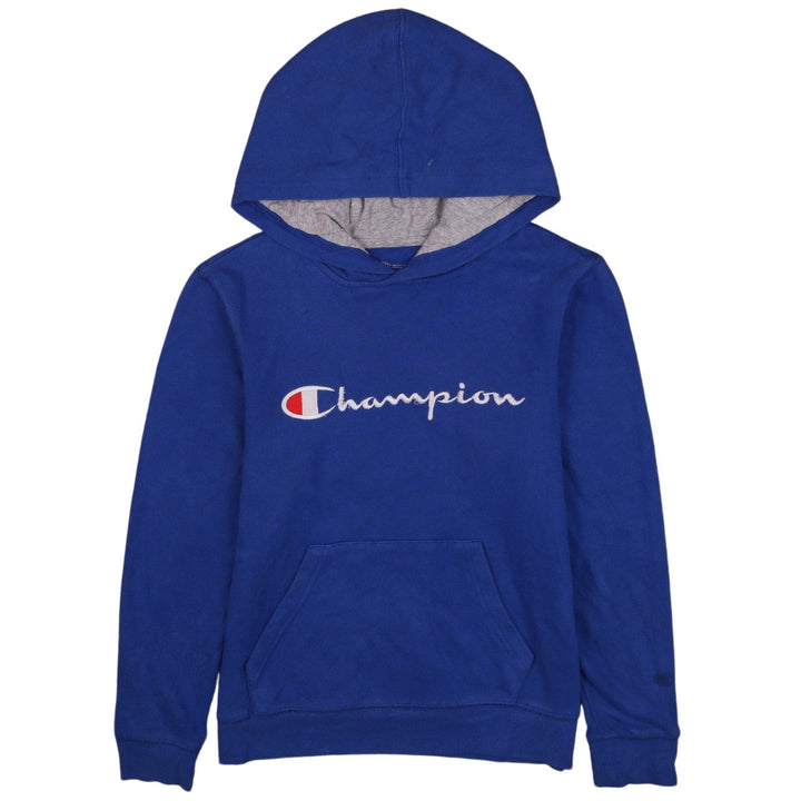 Champion Boys Blue L Pullover Hoodie Sweatshirt with Logo