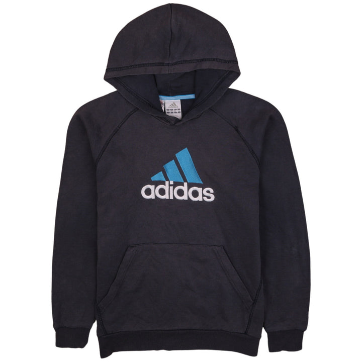 Adidas Boys Black Pullover Hoodie 13-14 Years Fleece Sportswear