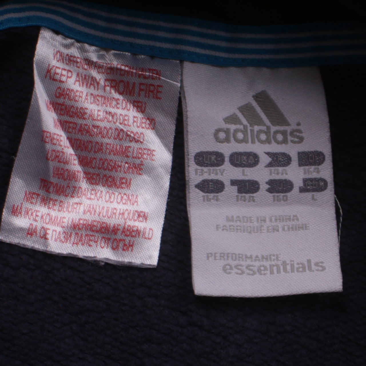 Adidas Boys Black Pullover Hoodie 13-14 Years Fleece Sportswear