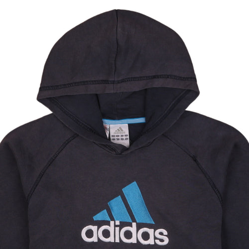 Adidas Boys Black Pullover Hoodie 13-14 Years Fleece Sportswear
