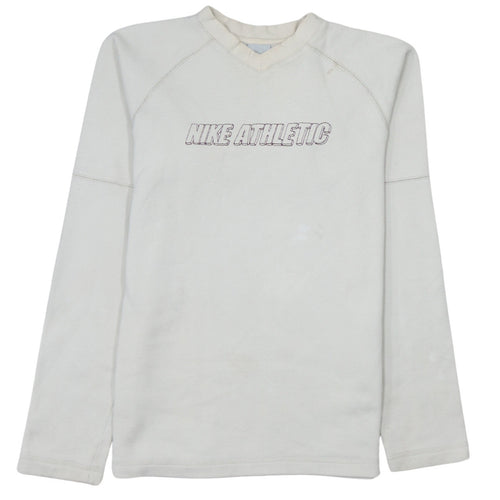 Nike Women Ivory Athletic Logo Pullover Sweatshirt XL