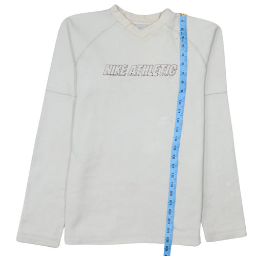 Nike Women Ivory Athletic Logo Pullover Sweatshirt XL