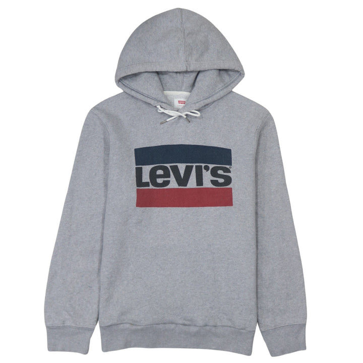 Levi's Men's Grey Pullover Hoodie Size S Graphic Logo Sweatshirt