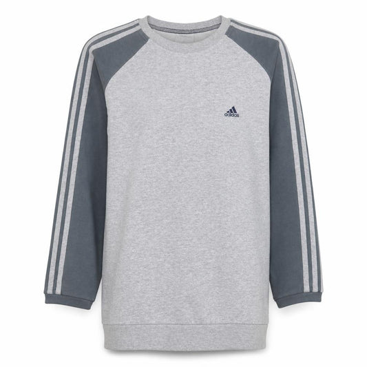 Front view of Adidas Men’s Grey Pullover Sweatshirt M Regular Fit Sportswear
