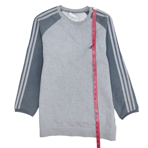 Adidas Men’s Grey Pullover Sweatshirt M Regular Fit Sportswear