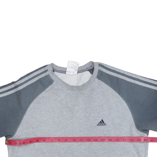 Adidas Men’s Grey Pullover Sweatshirt M Regular Fit Sportswear