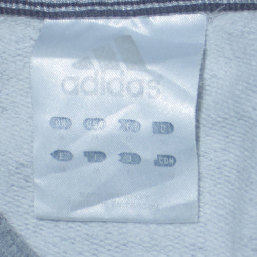 Adidas Men’s Grey Pullover Sweatshirt M Regular Fit Sportswear