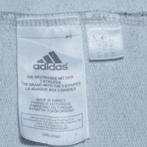 Adidas Men’s Grey Pullover Sweatshirt M Regular Fit Sportswear